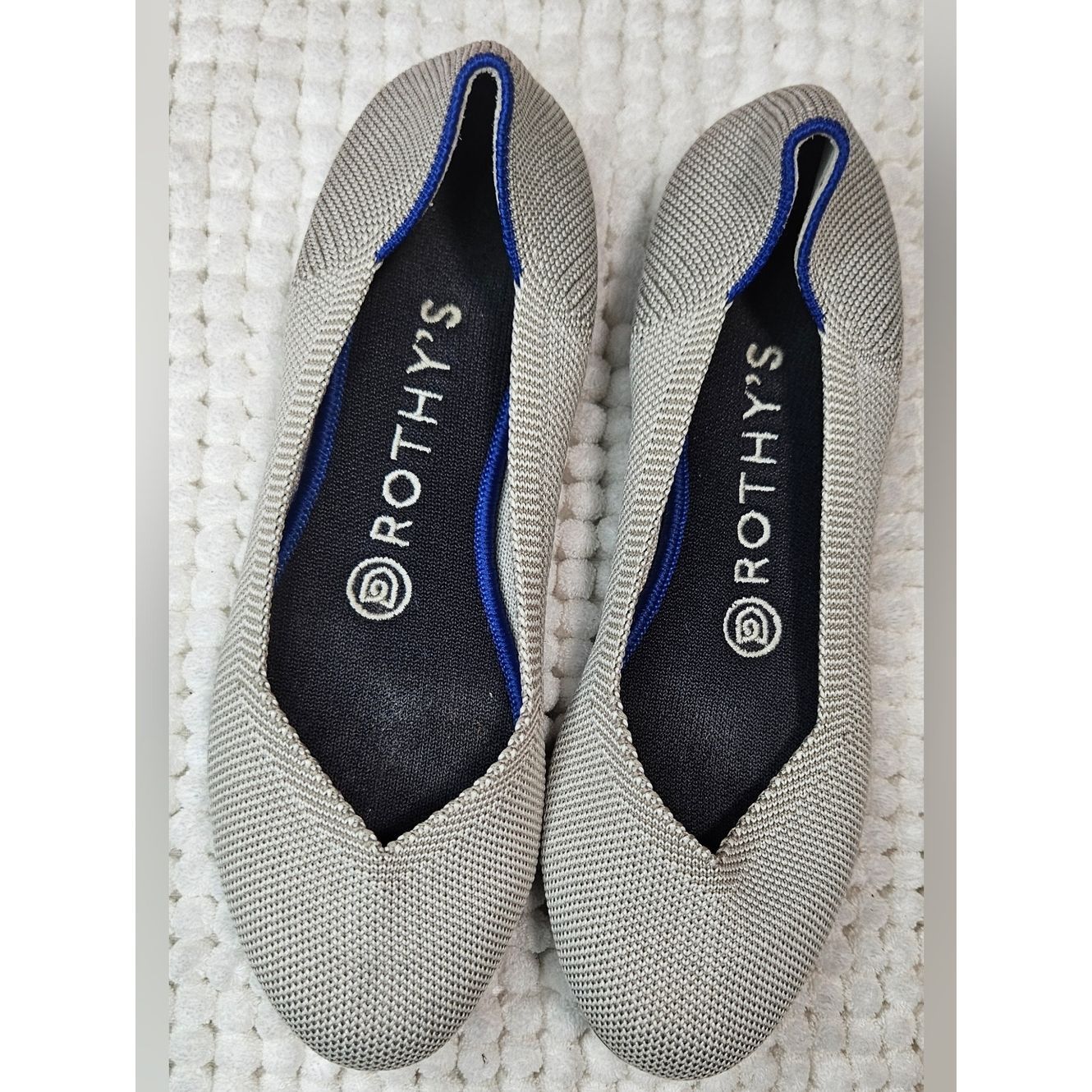 Rothy's The Flats Textile Ecru Ballet Flats Size Us 6